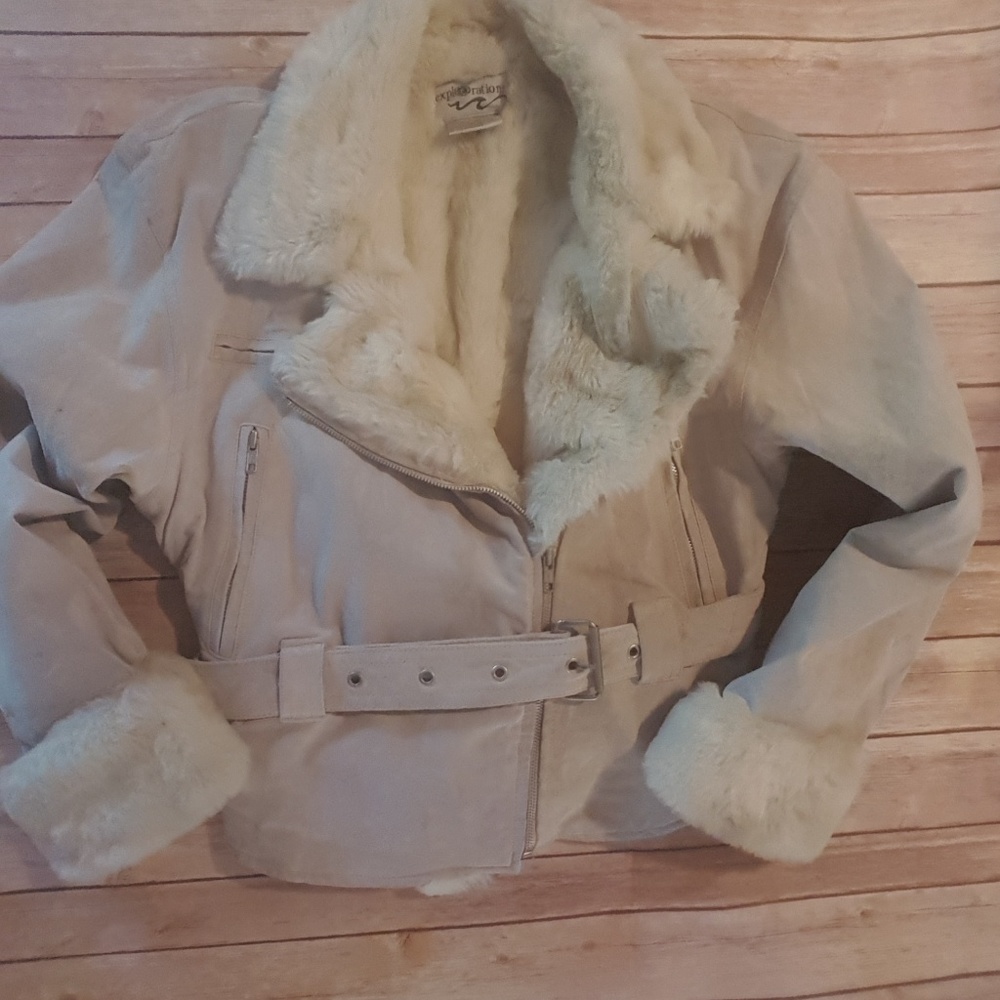 Faux fur Explorations suede jacket